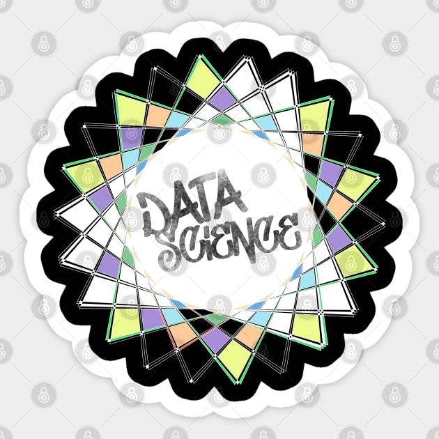 Data Science Graffiti | Abstract Geometric Street Art White Sticker by aRtVerse